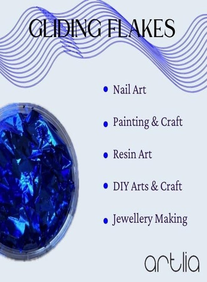 Artlia Gliding Flakes for Resin Art | Nail Designs | Card Making, and Other Decorative Crafting Projects and Resin Frame Design (Blue) - Image 5